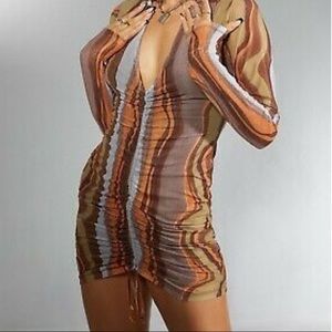 Brand new earthy gradient dress .